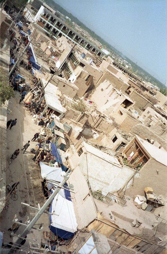 26 Kashgar Bazaar From Top Of Bazaar Tower 1993